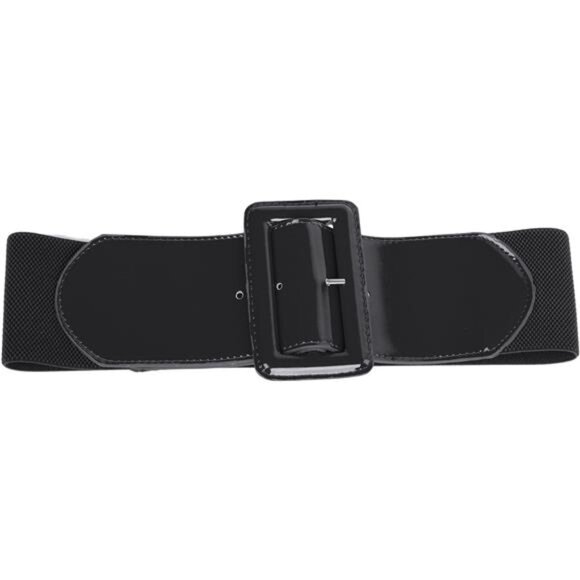 Women's Stretchy Belt 1950s 3 Inch Wide Elastic Belts - Picture 2 of 7